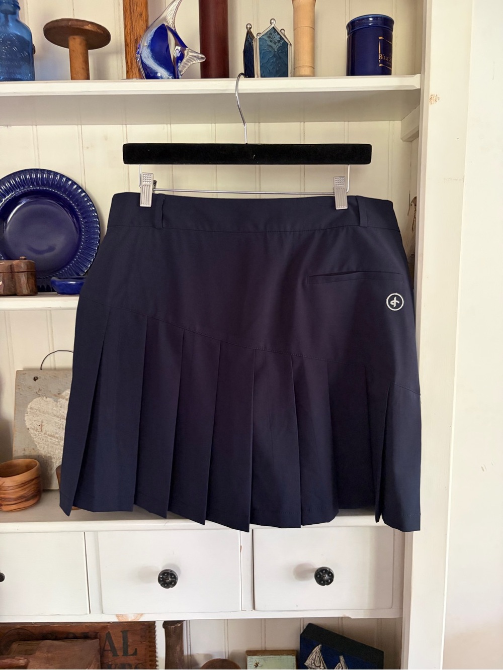Cross Sportswear Women's Pleated Golf Skort in Navy - Picture 1 of 4